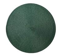 Circular Ribbed Christmas Green Table Place Mat 35cm