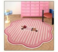 Circular Rug 100Cm Brown Dog Modern Circle Rug Soft and Durable,foldable round rugs,Living Room Non Slip Washable Shaggy Carpet For Home Decor and Room Floor Mat