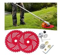 Circular Saw Blade for Makita DUR191U,9" 230mm 36T Circular Saw Brush Cutter Blade, 25.4mm Center hole for Weed Eater, Trimmer, Brush Clearing,2 red saw blades + 9-piece set