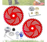 Circular Saw Blade for Weed Trimmers, 2025 New Carbide Tipped Brush Cutter Blades, 9" X 36 Teeth Circular Blade with Universal Adapter Kit for Grass, Weeds, And Brush Clearing(C)