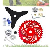 Circular Saw Blade for Weed Trimmers, 2025 New Carbide Tipped Brush Cutter Blades, 9" X 36 Teeth Circular Blade with Universal Adapter Kit for Grass, Weeds, And Brush Clearing(B)