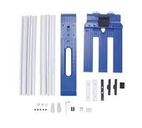 Circular Saw Guide Rail, Precision Adjustable Cutting Guide with Locking Scale for Woodworking Carpenter Aluminum Alloy Blue Silver 0 to 65cm 1 Set