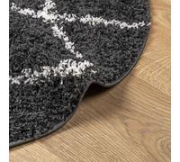 Circular Shaggy Non Slip Rug Thick Fluffy Living Room Mat Soft Bedroom Carpet