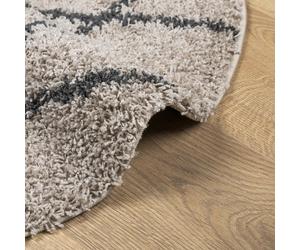 Circular Shaggy Non Slip Rug Thick Fluffy Living Room Mat Soft Bedroom Carpet