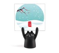 Circular Slight Cold Twenty Four Solar Term Memo Holder Cartoon Black Cat Stand Decoration