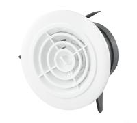 Circular Ventilation Cover 100mm 125mm 150mm Adjustable Air Inlet Grille ABS Plastic for Wall Ceiling Mounting White(75mm)