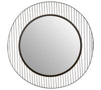 Circular Wall Mirror, Wall Mirror with metal wire frame, Modern Wall Mirror For Living Room and Hallway Premier Housewares Black One Size
