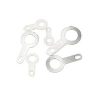 Circular Weld Washer Welding Sheet Single Head Solder Lug Washer Silver Plated Copper Multiple Sizes(2.2 2000PCS)