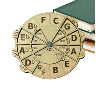 Circular Wooden Musical Wheel - Wooden Wheel - Fifth String Tool Wooden Music Accessories for Music Lovers and Musicians - Practical and Elegant Design - Perfect Gift