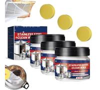Circularcite - Magical Nano-Technology Stainless Steel Cleaning Paste, Cleaner And Polish For Appliances Pots And Pans, 3 In 1 Stainless Steel Wax Cleaner For Grease (Set C)