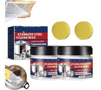 Circularcite - Magical Nano-Technology Stainless Steel Cleaning Paste, Cleaner And Polish For Appliances Pots And Pans, 3 In 1 Stainless Steel Wax Cleaner For Grease (Set B)