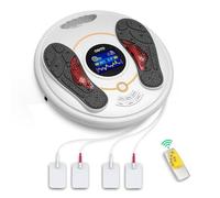 Circulation Blood Booster for Feet and Legs, EMS &TENS Foot Circulation Stimulator Machine for Neuropathy and Pain Relief, Upgraded Foot Massagers for Pain and Circulation (Orange)