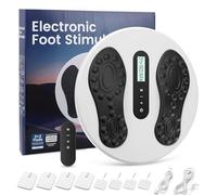 Circulation Machine Blood Booster for Feet and Legs, EMS Foot Massagers with 8 TENS Pads, 12 Modes & 20 Intensity Levels, Electric Foot Massager Stimulator for Relieves and Circulation