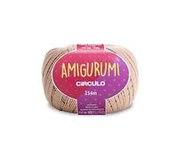 Circulo Amigurumi Yarn, 100% Mercerized Brazilian Virgin Cotton - Cotton Yarn for Crocheting and Knitting, Soft Yarn, Brown Yarn Art - Sport Weight Yarn, 4.4 oz, 278 yds - Color 7650 - Almond