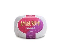Circulo Amigurumi Yarn, 100% Mercerized Brazilian Virgin Cotton - Cotton Yarn for Crocheting and Knitting, Soft Yarn, White Yarn Art - Sport Weight Yarn, 4.4 oz, 278 yds - Color 8001 - White