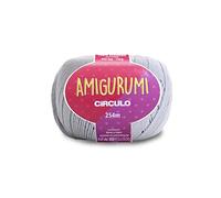 Circulo Amigurumi Yarn, 100% Mercerized Brazilian Virgin Cotton - Cotton Yarn for Crocheting and Knitting, Soft Yarn, Gray Yarn Art - Sport Weight Yarn, 4.4 oz, 278 yds - Color 8013 - Glacial