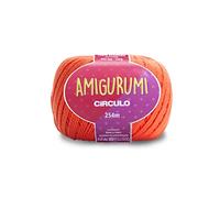 CÍRCULO Amigurumi Yarn, 100% Mercerized Brazilian Virgin Cotton - Non-Allergenic, Sport Weight, 4.4 oz, 278 yds - Orange