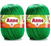 CIRCULO Anne 100% Mercerized Cotton Yarn 174G - Brazilian Green (Pack of 2)
