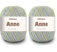 CIRCULO Anne 100% Mercerized Cotton Yarn 174G - Marshmallow (Pack of 2)