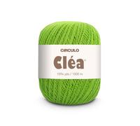 Circulo Clea Yarn - Crochet Thread Fine Size 10-8/2 Perfect for Weaving - 100% Mercerized Brazilian Cotton (Pack of 1 Ball) - 5.3 oz, 1094 yds - Color: 5947 - Citrus Green