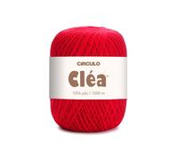 Circulo Clea Yarn - Crochet Thread Fine Size 10-8/2 Perfect for Weaving - 100% Mercerized Brazilian Cotton (Pack of 1 Ball) - 5.3 oz, 1094 yds - Color: 3528 - Carmine