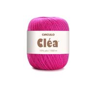 Circulo Clea Yarn - Crochet Thread Fine Size 10-8/2 Perfect for Weaving - 100% Mercerized Brazilian Cotton (Pack of 1 Ball) - 5.3 oz, 1094 yds - Color: 6116 - Bright Pink