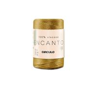 CIRCULO Encanto Roll Yarn 100% Viscose - Luxury & Shine - Light Worsted Weight Yarn - 140 yds, 3.52 oz - Color 7577 - Gold
