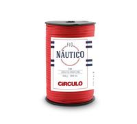 Circulo - Nautico Yarn, Premium Waterproof Cord 5mm 100% Polypropylene, 227 yds, 17.6 oz, Chunky, Special for Fashion Accessories, Bag and Decor in Crochet and Macramé (3402 - Circulo Red)