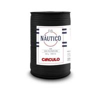 Circulo - Nautico Yarn, Premium Waterproof Cord 5mm 100% Polypropylene, 227 yds, 17.6 oz, Chunky, Special for Fashion Accessories, Bag and Decor in Crochet and Macramé (8990 - Black)