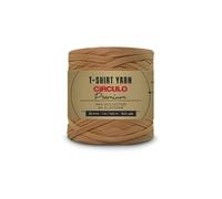 CIRCULO Premium T-Shirt. Bulky Yarn - Soft, Lightweight, Seamless, Knot-Free. Easy-to-Use., Fettuccini Zpagetti, for Crocheting & Knitting- 153.1 yds, (7929 - Pecan)
