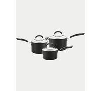 Circulon 3 Piece Aluminium Non-Stick Saucepans Black