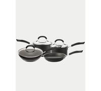 Circulon 4 Piece Aluminium Pot & Pan Set Black