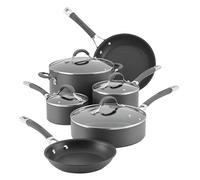 Circulon 83903 Radiance Hard Anodized Nonstick Cookware Pots and Pans Set, 10 Piece, Gray