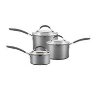 Circulon A1 Series with ScratchDefense Non Stick Saucepans & Lids, Set of 3 | Any hob type suitable, saucepan set with non-stick & glass straining lids, heat-resistant handles, dishwasher & oven safe