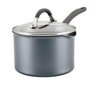 Circulon A1 Series with ScratchDefense Technology Nonstick Induction Straining Sauce Pan with Lid, 3 Quart, Graphite