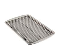 Circulon Bakeware Baking Sheet/Cookie Pan and Cooling Rack Set, 3 Piece, Gray