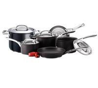Black 'Infinite' Hard Anodised Aluminium Cookware Set - Pack of 6 Circulon Black One Size