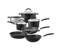 Circulon Total Cookware Set in Black Hard Anodised Aluminium Pans - Pack of 7