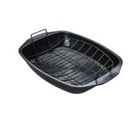 Circulon Black 'Ultimum BW' Rectangular Steel Roaster with Rack - 15.5 x 12" Circulon Black