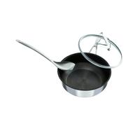 Circulon C Series Stainless Steel Covered Chefs Pan, 24cm/3.3L - Silver - Stainless Steel - 24cm