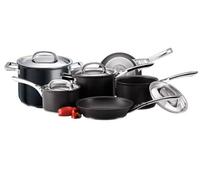 Black 'Infinite' Hard Anodised Aluminium Cookware Set - Pack of 6 Circulon Black One Size