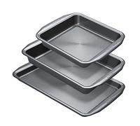 Circulon Momentum 3pc Roaster set - Medium roaster; Multipurpose Oven Tin; Large Oven Tray, Grey