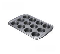 Circulon Momentum Muffin Tray Large Non Stick Tin Kitchen Bakeware - 12 Holes in Grey Circulon Grey