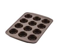 Circulon Nonstick Bakeware 12-Cup Muffin Tin, Brown, Steel
