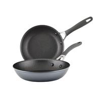Circulon Scratch Defense 21cm & 25cm Non Stick Frying Pan Set for Pancake Day - Induction Hob Pancake Pan with Extreme Non Stick, Dishwasher & Oven Safe, Perfect for Crepes, Graphite Pewter