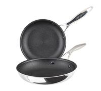 Circulon Scratch Defense 22cm & 25cm Stainless Steel Frying Pan Set with Extreme Non Stick -Induction Hob Frying Pan, All Hob Suitable, Oven Safe, Perfect for Crepes