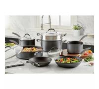 Circulon Scratchdefense™ 11 Piece Non-Stick Cookware Set Ultra Durable Hard-Anodized Pots & Pans Non-Stick, Oven & Dishwasher Safe