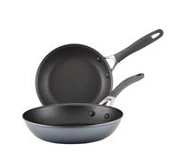 Circulon Scratch Defense Non Stick Frying Pan Set - Induction Frying Pans with Extreme Non Stick, 21cm & 25cm Dishwasher & Oven Safe Cookware, Graphite Pewter Finish