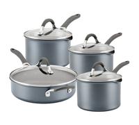 ScratchDefense Extreme Non-Stick Sauté Pan & Straining Saucepans & Lids - 4 Pieces