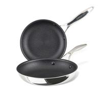 ScratchDefense Multi-Layer Stainless Steel Extreme Non-Stick Induction Frying Twin Set - Small & Medium